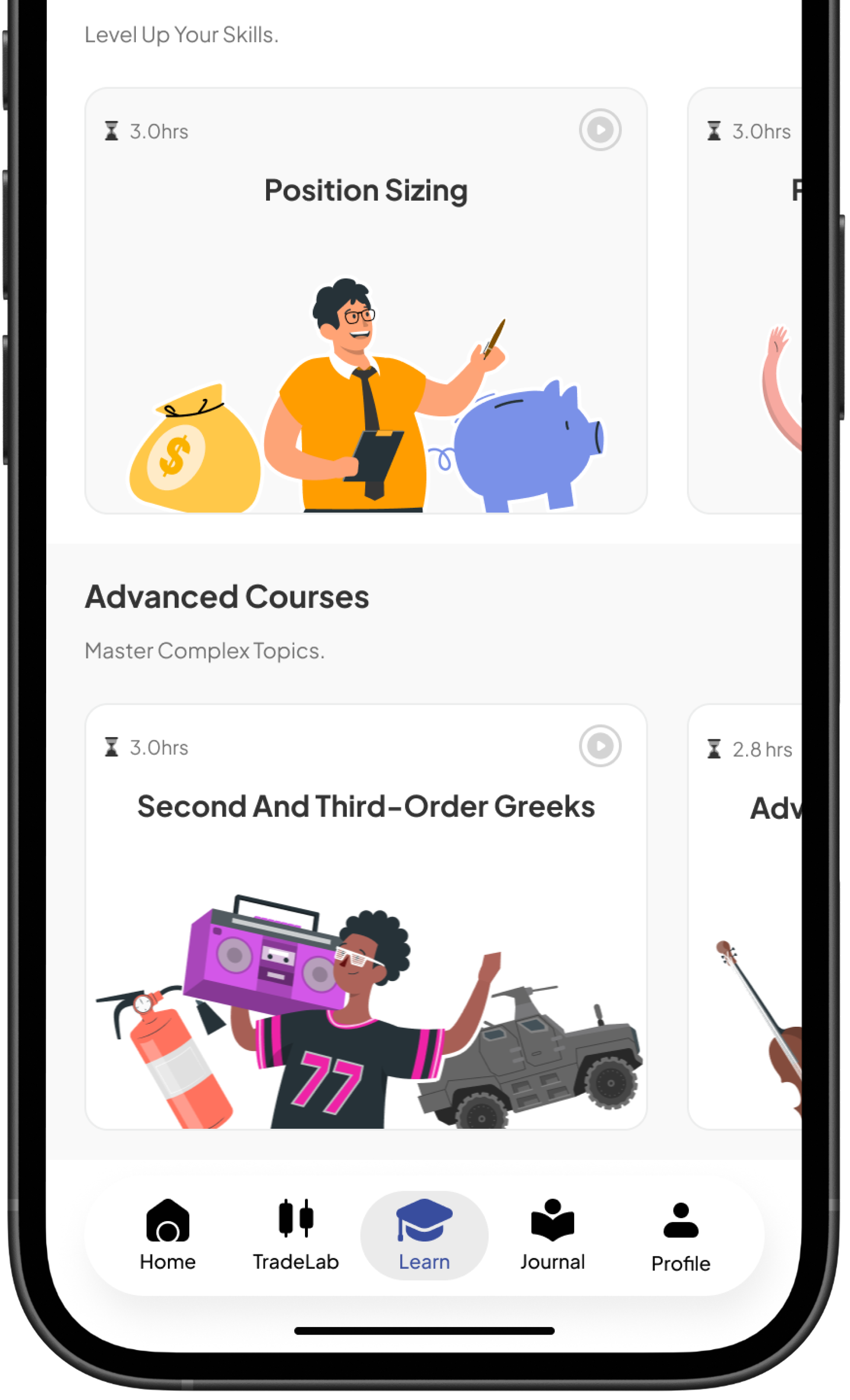 OptionsLab Structured Learning for Real Traders screen